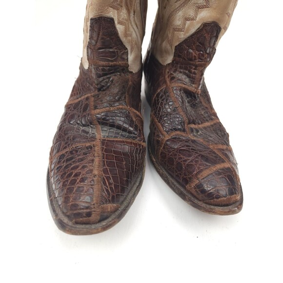 Marlboro Classics Rare Patchwork Reptile, Snake, Lizard Boots Men's Size 42 US 9 - Picture 5 of 15